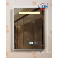 Top lighting mirror with clock & mp3 sensor for hotel decoration for hotel used and projects